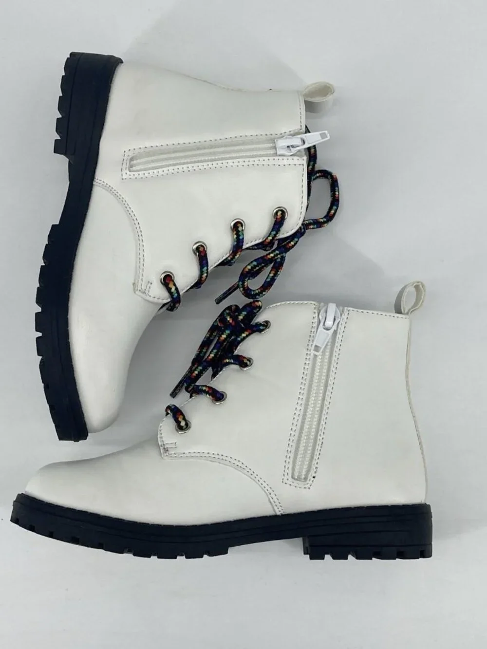 Tucker + Tate Kenna White Ankle Boots Toddler Girls Size 10 M
